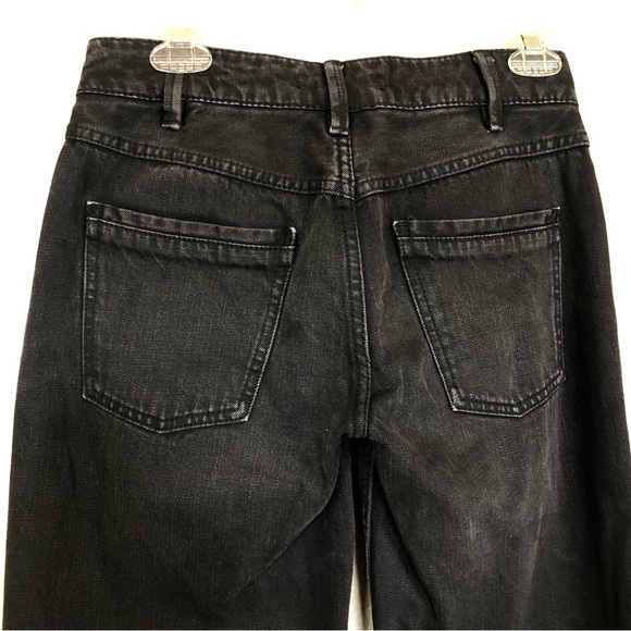 Free People Black Avendale Wide Leg Button Fly Jeans size 24 - Picture 6 of 11